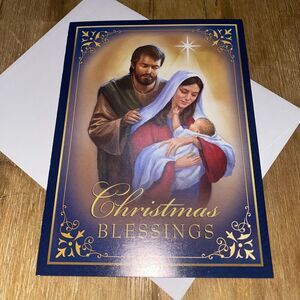 Merry Christmas Blessing Holiday Wishes Glory and‎ Greeting Card with Envelope